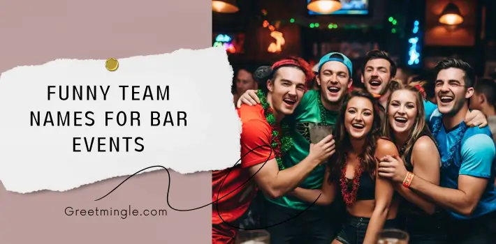 Funny Team Names For Bar Events