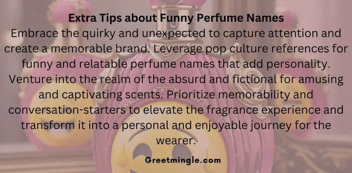 Extra Tips about Funny Perfume Names